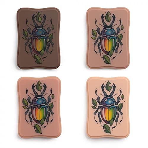 A Pound of Flesh Practice Tattoo Hand With Wrist Silicone Tattooing Fake Skin for Practice or Display Professional Quality, Right Hand Dark Brown Skintone