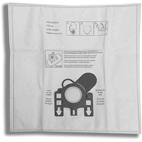 10 Vacuum Cleaner Bags for Miele S400i - S458i, S612 - S658, S- S858, S2 Series: S2110, S2111, S2120 - S2180, Electronic 2210, S5 Series: S5 EcoLine green, S5210 - S 5381 EcoLine, S5410 - S5980 Cover