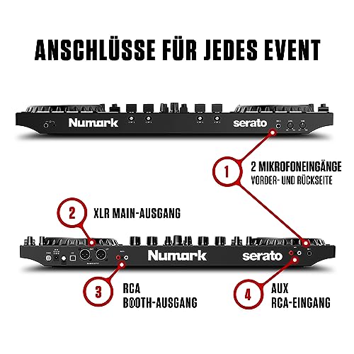 DJ-Controller Numark NS4FX 4-Kanal DJ Controller für professionelle Anwendungen