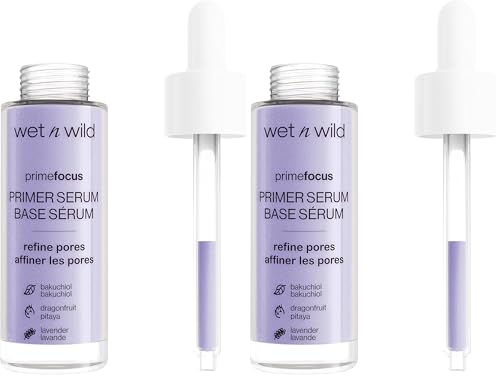 Image of Wet n Wild Prime Focus Pore Minimizing Facial Serum Primer Makeup Extending | Reduces Pores | Improves Skin Texture | Exfoliates | Retinol Alternative, Hydrating (Pack of 2)
