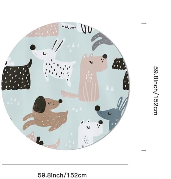 Miniatura 2 de Bonito mantel redondo con estampado de tiburón, lavable, resistente a las arrugas, para el hogar, cocina, comedor, picnic, campamento, fiesta,