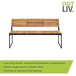 OUTLIV. Gartenbank Floris 2-Sitzer Akazienholz & Stahl