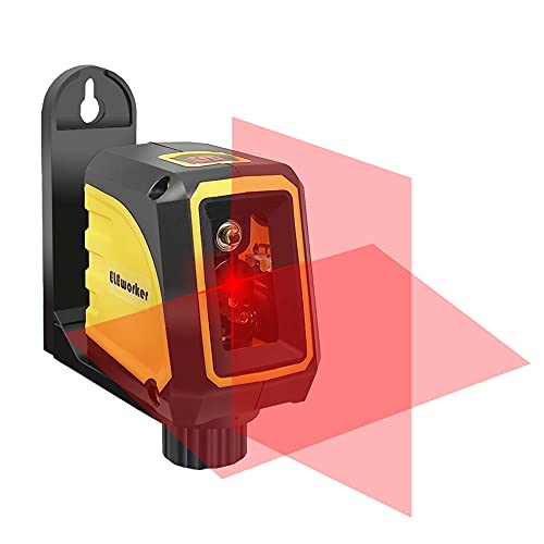 ELEworker Laser Level Self Leveling Lazer Leveler Tool 2 Cross Red Lines Laser Horizontal Vertical 360 Line Laser for Outdoor, Laser level for Home Construction