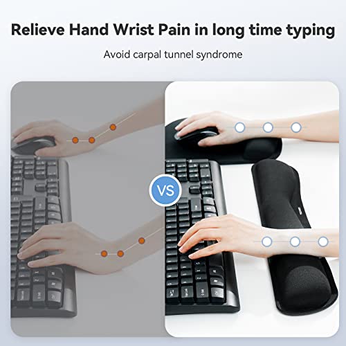 Tecknet G107 Keyboard Wrist Rest And Mouse Pad With Wrist Support, Memory Foam Set For Computer/Laptop/Mac thumb #2