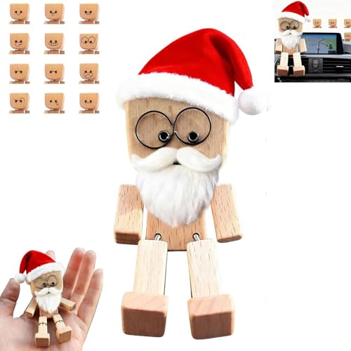 Holzfigur Schüttelmann mit 12 Ausdrücken, handgefertigte...