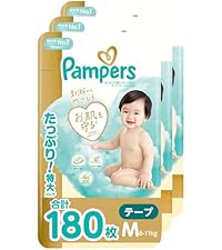 Amazon.co.jp: 【テープ Mサイズ】パンパース オムツ はじめての肌への