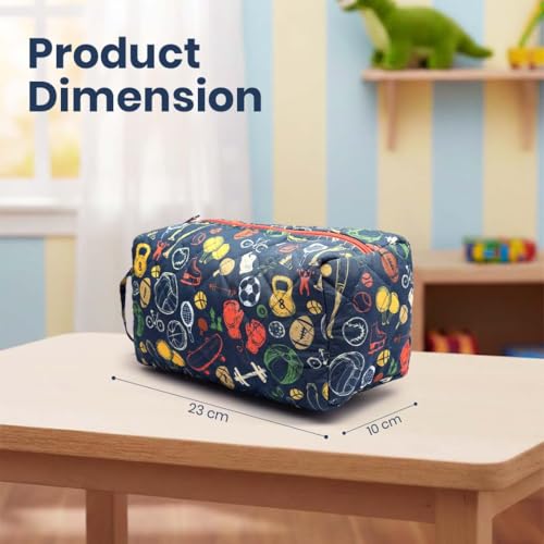 Image of Travel Organizer | Multipurpose All-in-One Compact Durable, Lightweight, Waterproof, Bag | Travel Friendly Pouch | Ideal for Stationary, Medicines, Accessory (Sports Print)