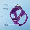 Best Pet Supplies Voyager Step-in Air Harness - All Weather Mesh, Reflective, No Pull Harness for Dogs, Cats - Secure with Hook & Loop Fastener, Buckle, Double D-Rings - Purple, S #3