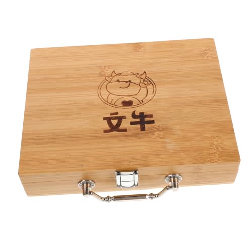OFFIGAM 木製レトロ雀収納ケース 持ち運び便利なミニ雀牌ボックス ジュエリー兼用トラベルオーガナイザー おしゃれな携帯用整理箱 プレゼ