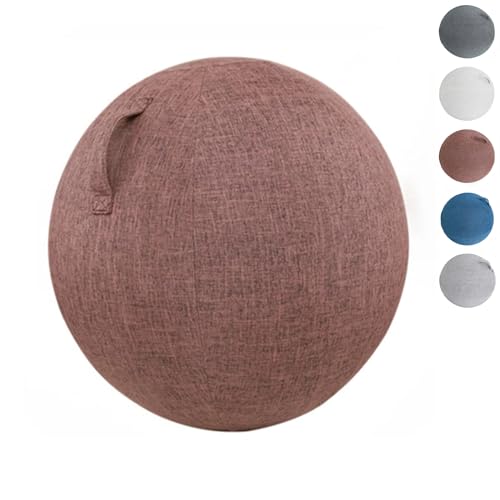 Chaise ballon marron 65cm pour soulager le mal de dos au bureau