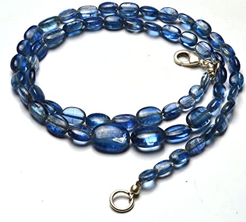 LKBEADS 1 sznur naturalny 43 cm naturalny kamień szlachetny ciemny cyjanit samorodki koraliki pełny sznurek drobne koraliki naszyjnik 6 do 11 mm