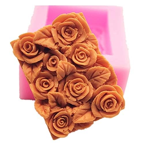 SMELLO- Single Cavity Silicone Soap Mold - Rose Design Rectangle Shape for Handmade Soap Making.-image-6