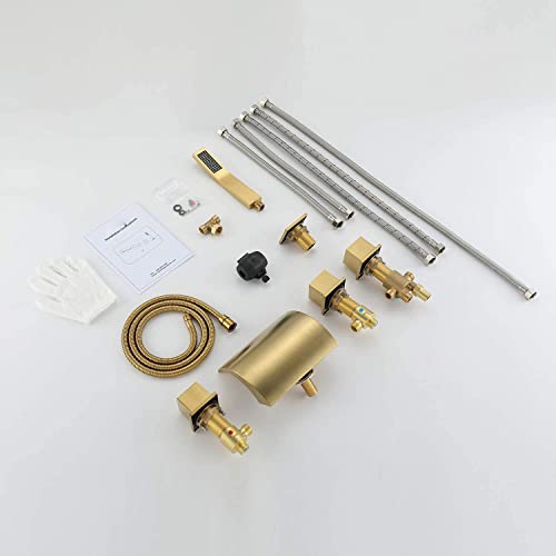 Robinet de baignoire moderne cascade en laiton pour salle de bain