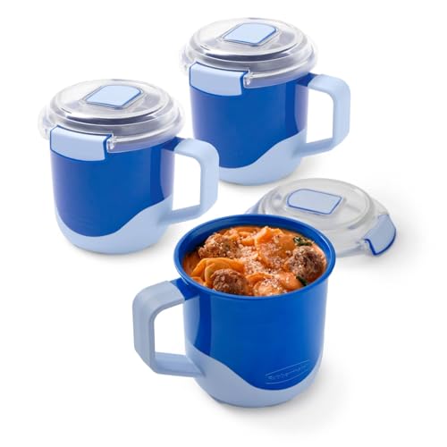 Rubbermaid Pack & Go 660mL Soup Mugs, 3-Pack...
