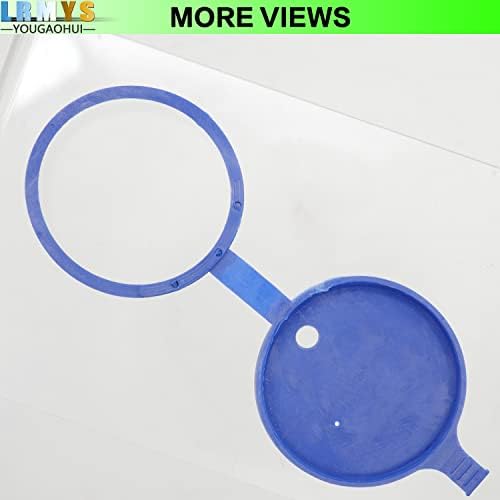LRMYS Replacement Car Windscreen Fluid Reservoir Cap, Automobile Washer Wiper Cleaning Fluid Bottle Cover 52.5mm Inner Diameter Suit for Ford Focus Citroen Peugeot, Blue 1 Pack