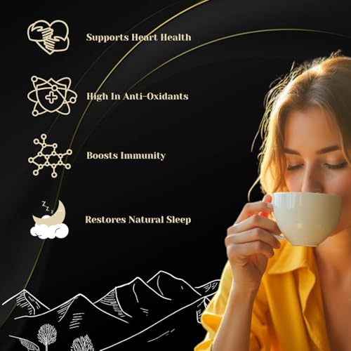 Image of Wah Tea Kashmiri Kahwa Loose Leaf Green Tea - Traditional Saffron Flavor with Rose Petals, Cardamom & Almonds | Warming, Fragrant & Immunity Supporting Blend | 100g