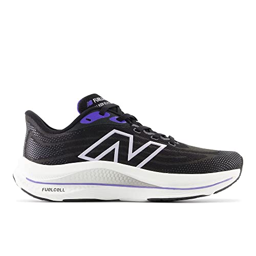 New Balance Women's FuelCell Walker Elite V1 Walking Shoe, Black/Electric Indigo/Grey Violet, 8 M