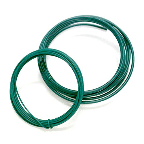日本化線 ( カラーワイヤー ) 頑固自在mini アソート 緑青 (ロクショウ) [ なまし鉄線 / 塩化ビニル ] 2mm x 1.5M・1mm x 3M 各1巻 22314178