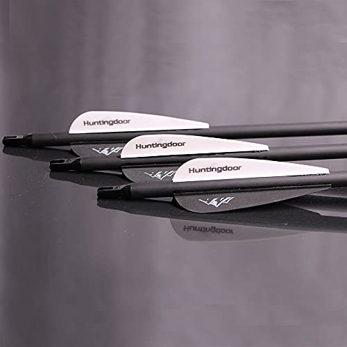 Huntingdoor 30" Archery Carbon Target Arrows Hunting Arrows With Adjustable Nock And Replaceable Field Points For Compound Bow Or Recurve Bow (Pack Of 12) #TOP5
