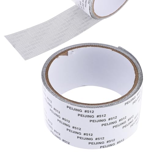 COLLBATH Cinta Adhesiva Reparadora de Mosquitera Gris Autoadhesiva Malla Duradera y Transpirable para Reparación Rápida de Puertas y Ventanas Kit Económico para Parches Cortables Casa