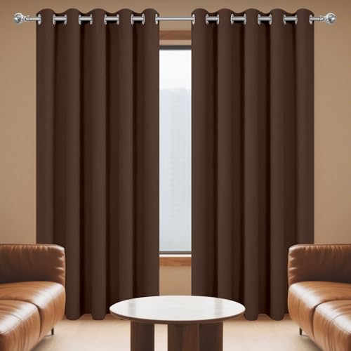 Rideau Salon - Rideau Occultant Thermique 160 x 215 cm Isolant Anti Froid Chaleur, Satiné Occultant Rideaux Opaques Design Moderne à Oeillets pour Chambre...