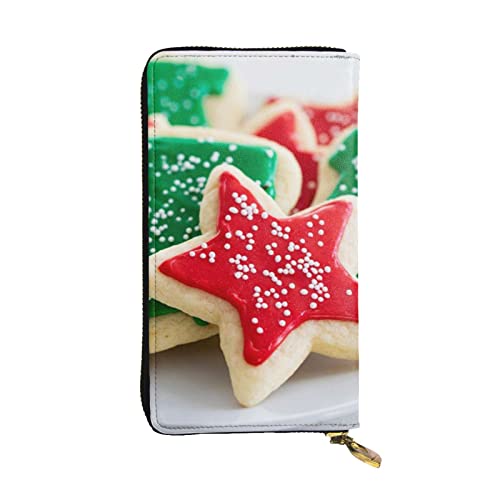 Portefeuille mignon en cuir synthétique avec fermeture éclair sur le pourtour de poignet pour femme, Assiette de biscuits, Taille unique