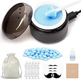 GLAMFORT 鼻毛 ワックス、脱毛ワックスウォーマー、ワックス豆100g、脱毛用スティック 30本、シリコンポット2個、収納バッグ付き、ブラック