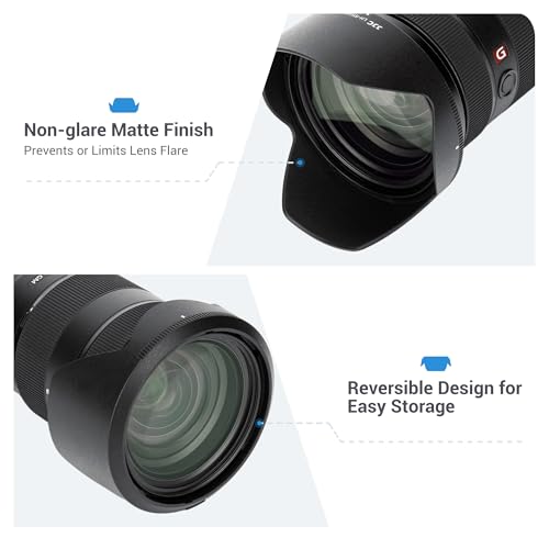 Image of JJC ALC-SH141 Lens Hood for Sony FE 24-70mm F2.8 GM Lens(Not for II Lens) | ALCSH141 Lens Hood for Sony SEL2470GM, Bayonet, Reversible Design, Allows to Attach 82mm Filter & Lens Cap, No Vignetting