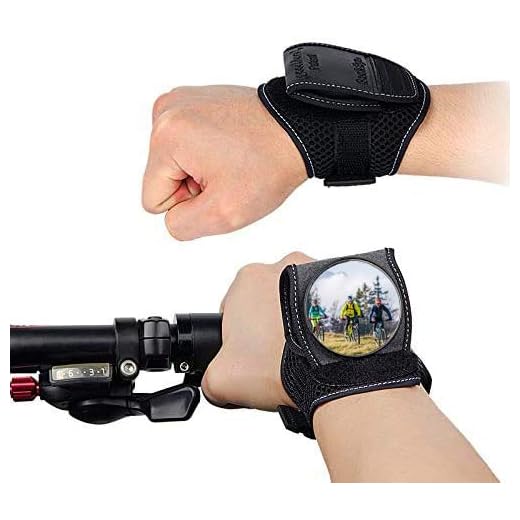 iWINTOP Bicycle Mirror, Adjustable Wrist Bike Mirror Reflector Safety for Mountain Road Riding Cycling