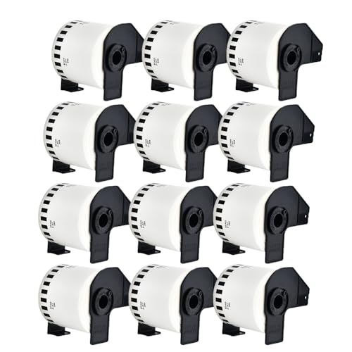 Inkjello Label Roll Replacement For Brother Dk22205 Compatible With Brother Ql-1050 Ql-1060N Ql-1100 Ql500 Ql-500A Ql-560 Ql-570Vm Ql-600 Ql-650Td Ql-