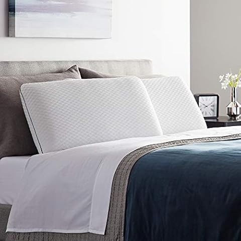 LUCID Memory Foam Pillow - Cooling Gel Infusion - Breathable Ventilated Design - Bed Pillow 74 x 48 cm Cover
