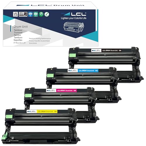 LCL Kompatible Trommel DR-241 DR241 DR241CL DR-241CL (4er-Pack) Ersatz für Brother DCP-9015CDW DCP-9017CDW DCP-9020CDW DCP-9022CDW HL-3140CW HL-3142CW HL-3150CDN HL-3150CDW HL-3152CDW HL-3170CW