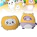 Spessa Lankybox Peluche Foxy e Boxy Toy, Rimovibile Chubby Boxy/Foxy/Roccioso/Twig Cup/Squalo Cuscino Regali per i fan (Lankybox+peluche Foxy)
