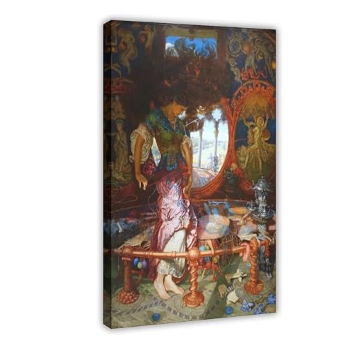 Poster William Holman Hunt La Dame de Shalott cadre suspendu décoration murale chambre impression toile