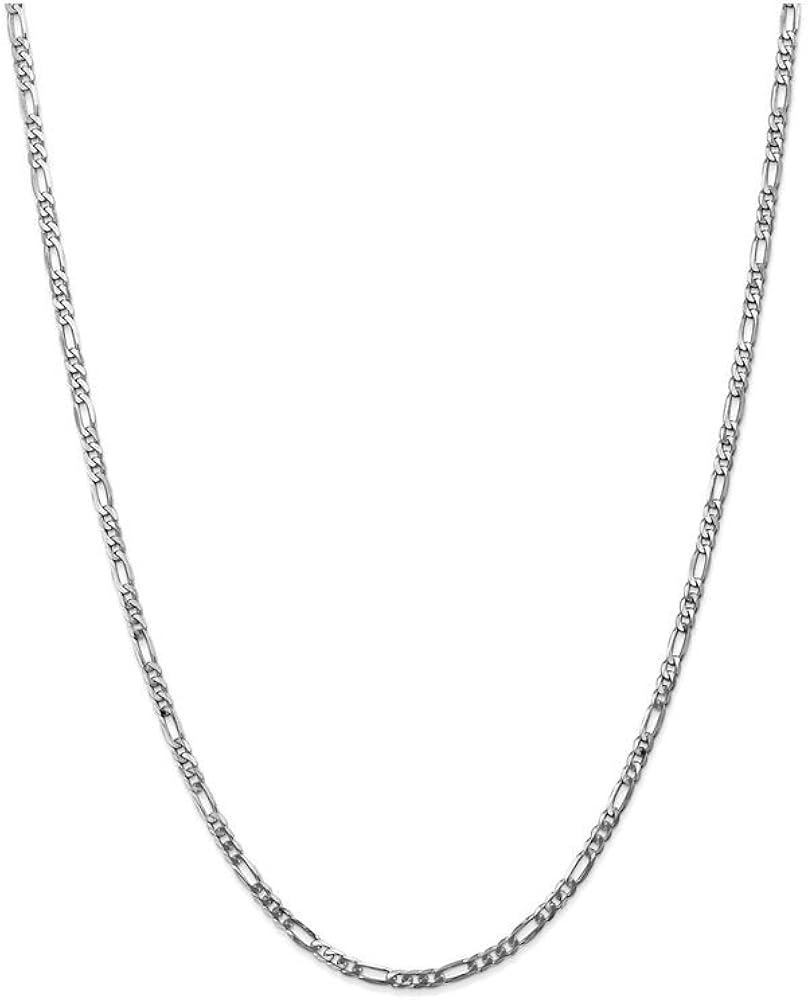 Amazon | 7インチ14 Kホワイトゴールド3.0 MMフィガロチェーン