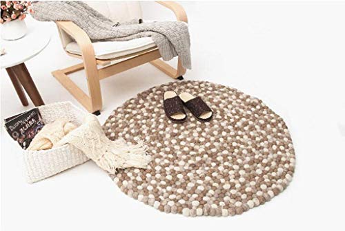 Tapis de salon en pure laine MU : tapis rond et couverture de chevet de chambre