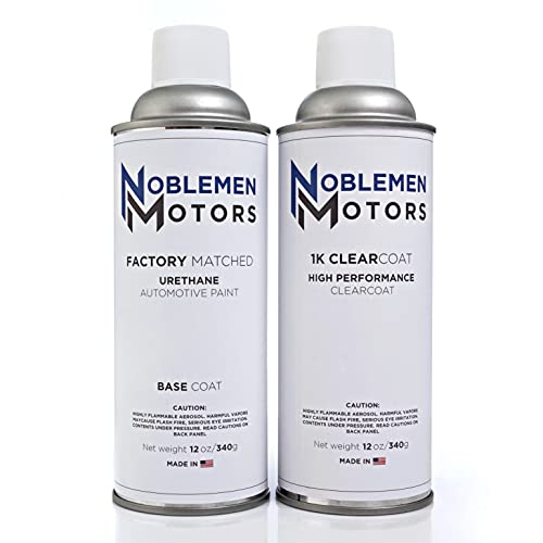 Noblemen Motors Exact Match Automotive Touch Up Paint Kit Compatible with Chevrolet 17/WA331D Silvermist Metallic OEM Spray Paint - 12oz Basecoat and 1K Clearcoat Noblemen Motors Exact Match Automotive Touch Up Paint Kit Compatible with Chevrolet 17/WA331D Silvermist Metallic OEM Spray Paint - 12oz Basecoat and 1K Clearcoat