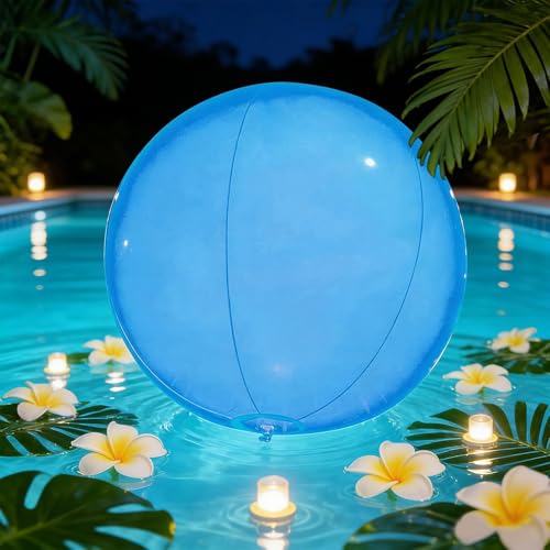 Pelotas de playa luminosas de 60cm para animar baños nocturnos 3