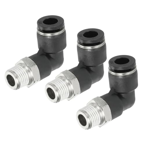 Accesorios neumáticos de codo macho de 1/4" NPT con enganche rápido de 90 grados 5
