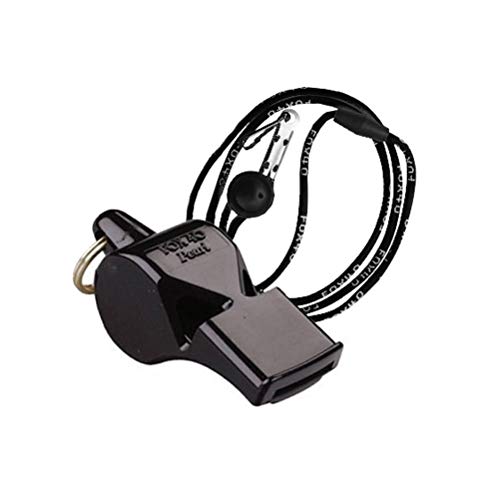 Fox 40 Pearl Official Whistle C/W Wrist-Lanyard Black