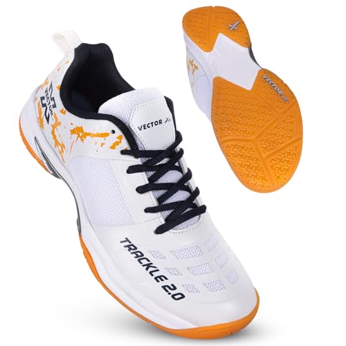 Image of Vector X Unisex Badminton Shoes|Indoor Outdoor Court Sneaker|Breathable Mesh with TPU Fusing Upper + Rubber Outsole for Superior Grip|Boots for Men Women Adult Youth