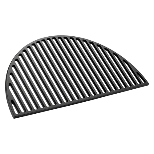 Wiltec Gusseisen Grillrost 49,8 x 24,3 x 0,9 cm, Gussrost für Grill mit guter Hitzespeicherung, Grillgitter für typische Grillstreifen auf Grillgut, Grillzubehör für BBQ