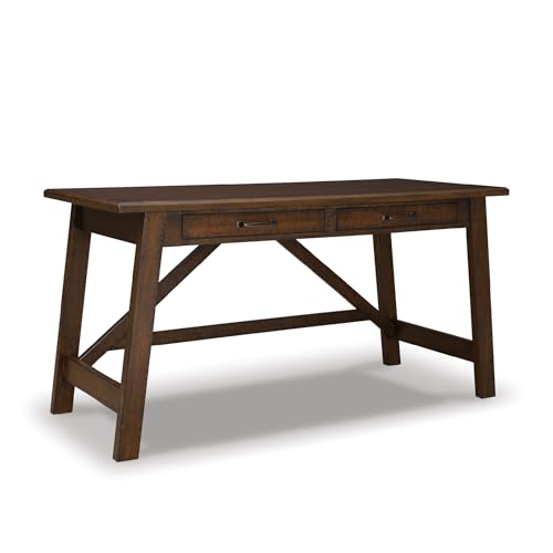 Signature Design by Ashley Baldridge Rustic Home Office Desk, Distressed Brown