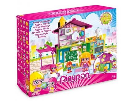 Coffret Ecole pour pinypon - salles de Classe, 3 Figurines, 30 Accessoires - Cours, Academie - Set...