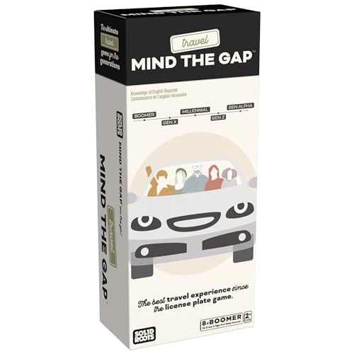 Spin Master Games, SolidRoots Mind The Gap Travel Edition, On-The-Go Trivia Game for Generations, Family Game Night, Road Trip Activity, Valentine's Day Gifts for Couples, 2+ Players, for Ages 8 & Up