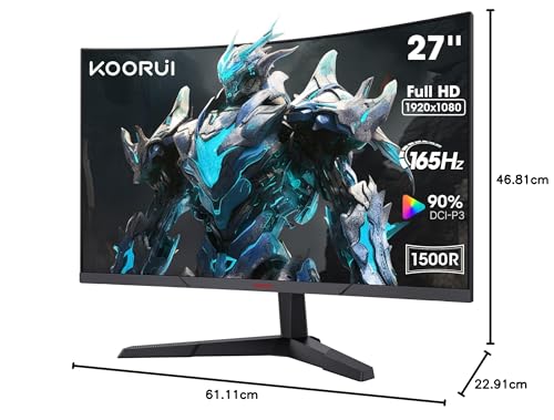 27" FHD 1080P Curved Gaming Monitor, 180Hz, 1ms Response Time - Image 7