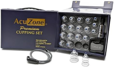 AcuZone Premium 19 Pcs Plastic Cupping Set with Extension Tube