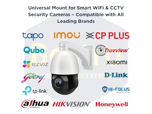 Image of CCTV PTZ Camera Pole Mounting Clamp /Bracket with 3 Nos. 200 MM SS Rings, for Indoor & Outdoor Usage, Universal Compatible with 1MP to 12MP Resolution Camera