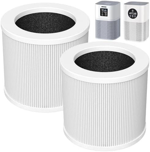 Lacvik A1 Replacement Filter Compatible with VEWIOR Air Purifier, 3-in-1 True HEPA Replacement Filter Compatible with VEWIOR/KOIOS/AMEIFU Air Purifier (2 Pack)