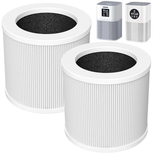 2 Pack A1 Replacement Filter Compatible with VEWIOR Air Purifier Hqsc-50, Hqkj-80, Ameifu Ap01w, Koios Hqkj-50, H13 True Hepa Filter for Vewior A1w Air Purifier